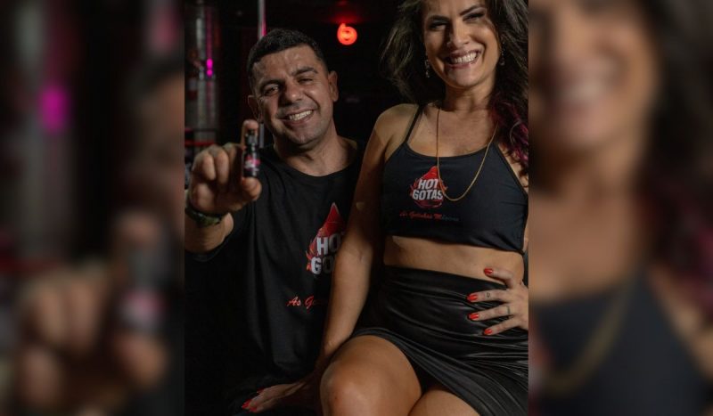 Casal Egnes e Eduardo lançaram o estimulante sexual Hot Gotas