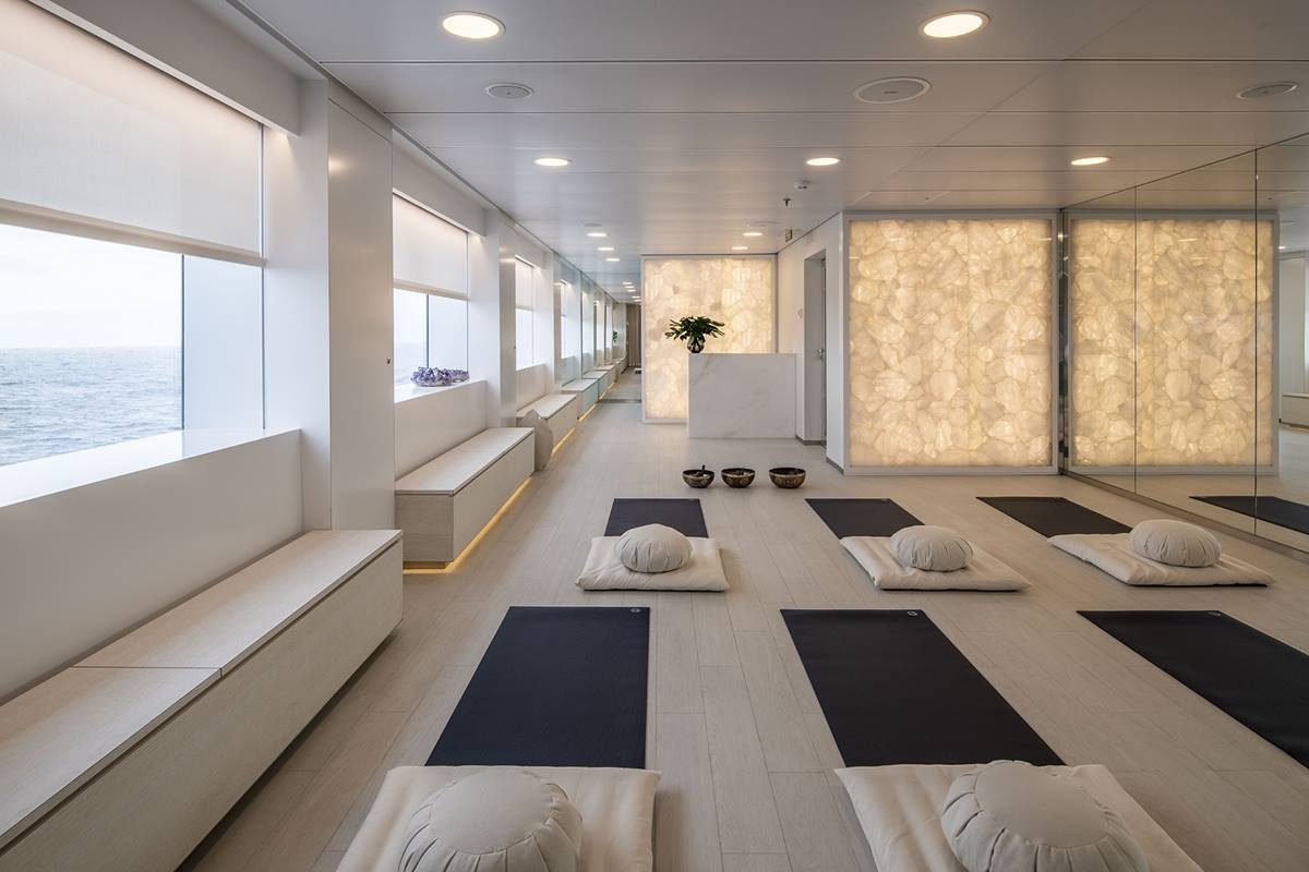 Espaços de ioga e pilates também estão disponíveis - Divulgação/Scenic Eclipse/ND