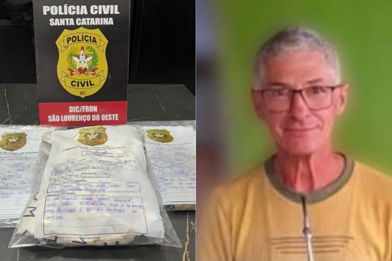 Miguel foi morto dentro da própria casa no Oeste de SC. Uma foto de Miguel, um homem grisalho sorrindo