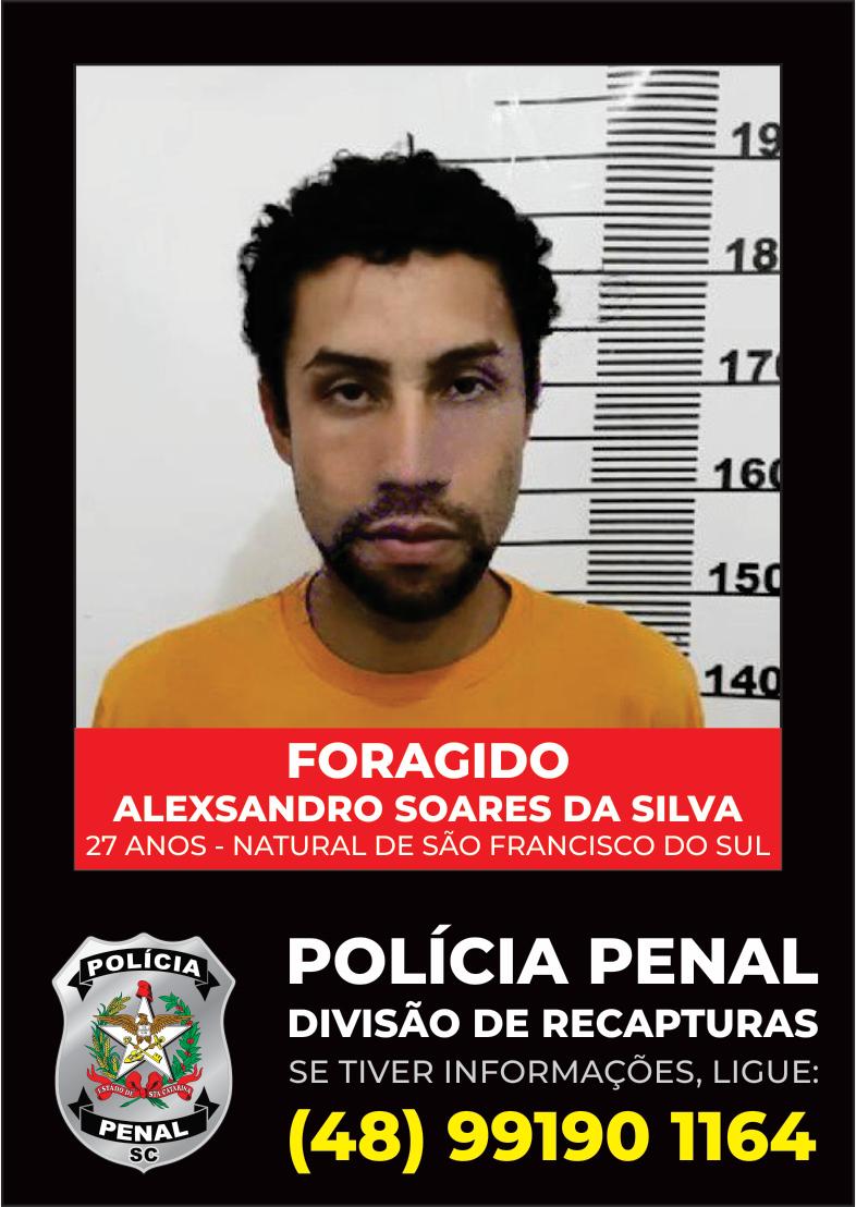 Histórico criminal de preso foragido em SC há 3 dias