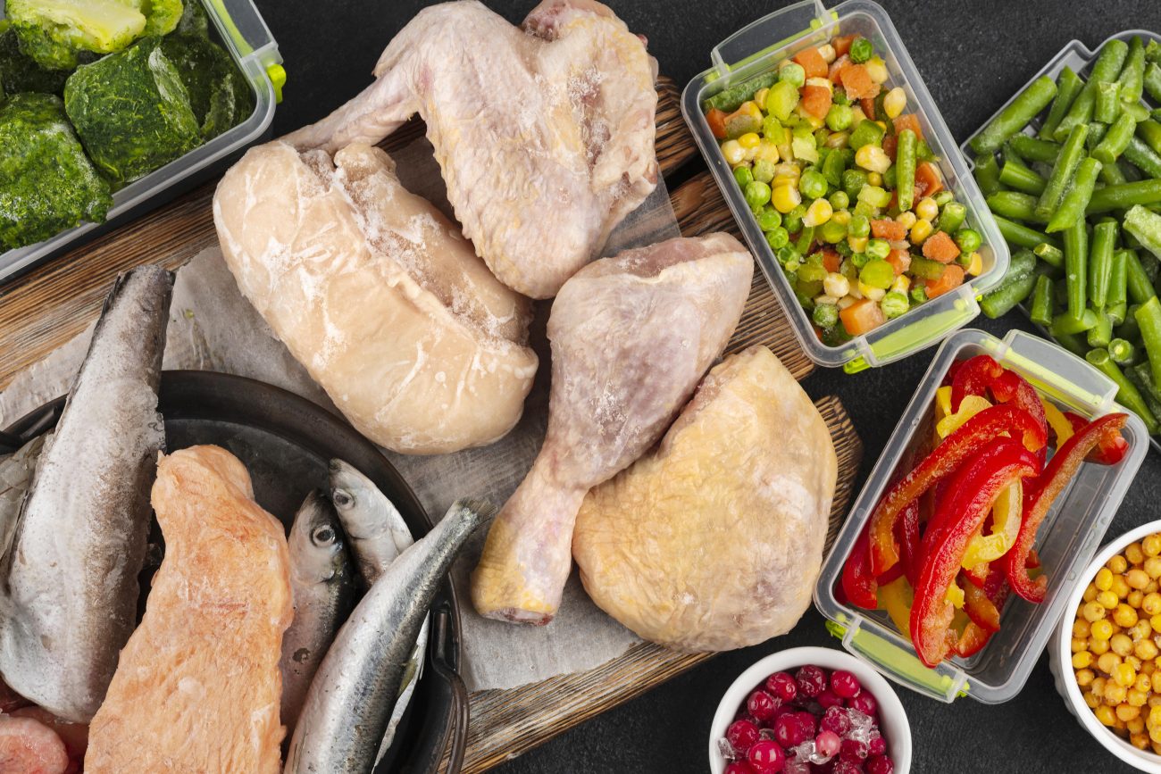 Carne de frango e vegetais