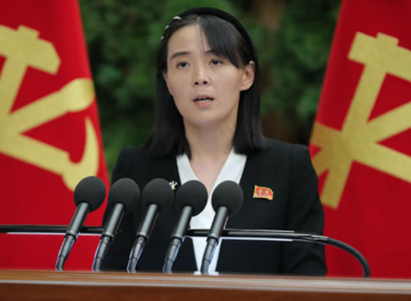 Kim Yo Jong em discurso