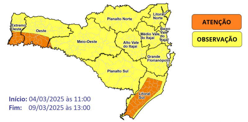 Maior parte do estado apresenta risco moderado durante a onda de calor