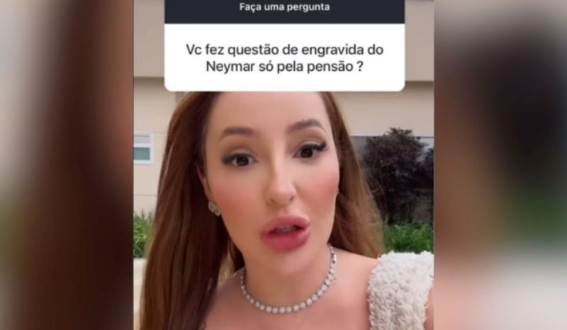 Affair de Neymar respondendo perguntas nos stories do Instagram 