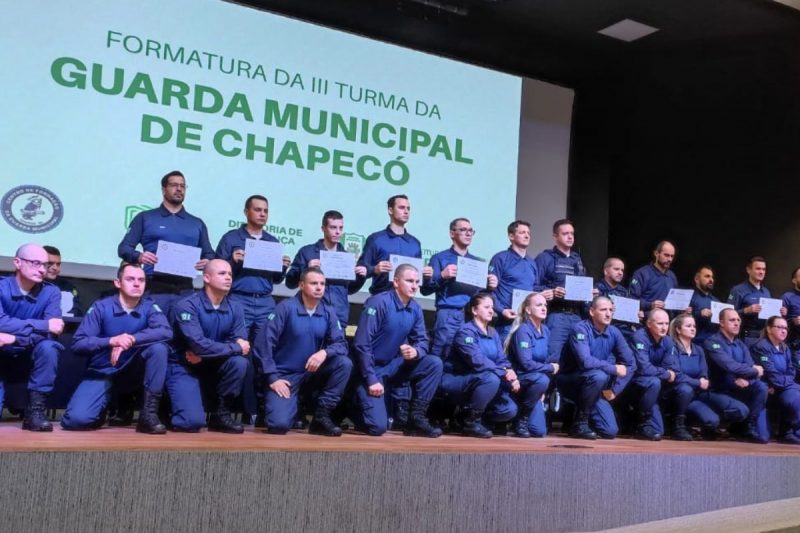 Guarda Municipal de Chapecó em formatura