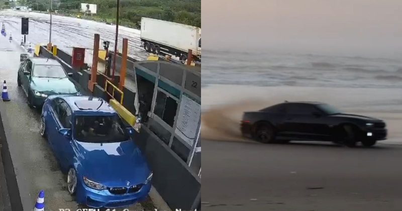 Influenciador multado por manobra arriscada em pedágio tem carros de luxo apreendidos em SC Manobra arriscada feita por carros de luxo em pedágio de SC