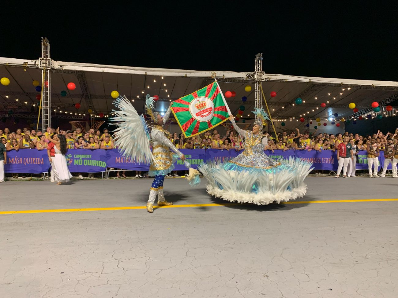 O casal de Mestre-Sala e Porta-Bandeira representa as águas doces do rio - Os Protegidos da Princesa (1)