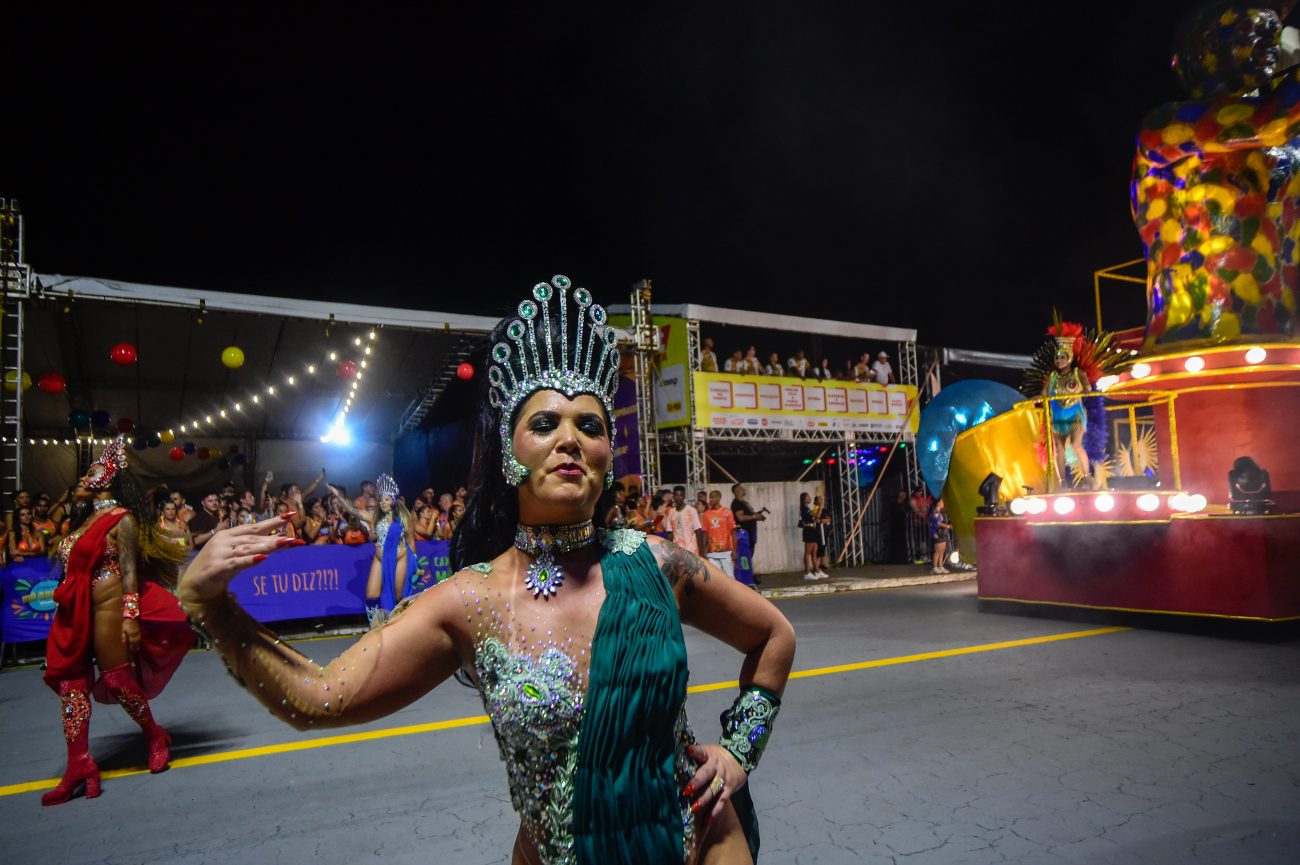 Passista da Copa Lord durante o desfile na Nego Quirido, no Carnaval 2025 - Mafalda Press/ND