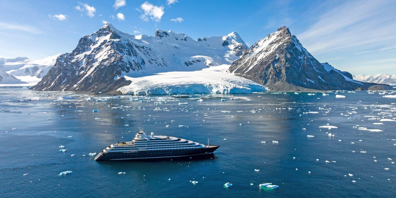 O mega iate possui tecnologias com padrões rigorosos para viajar em águas polares - Divulgação/Scenic Eclipse/ND