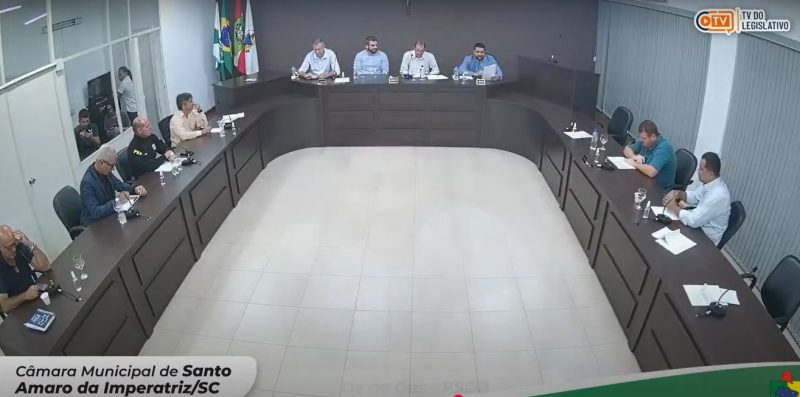 Sessão da câmara dos vereadores de Santo Amaro da imperatriz