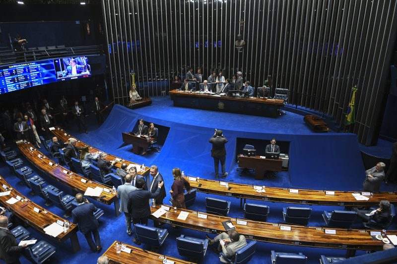 Plenário do Senado Federal durante sessão deliberativa ordinária nesta quarta-feira (19)