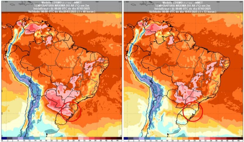 Temperatura desta segunda-feira (10) caiu em relação a domingo (9)