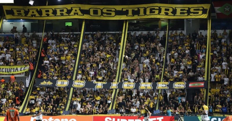 Torcida do Criciúma; biometria facial agora será em todos os setores do estádio