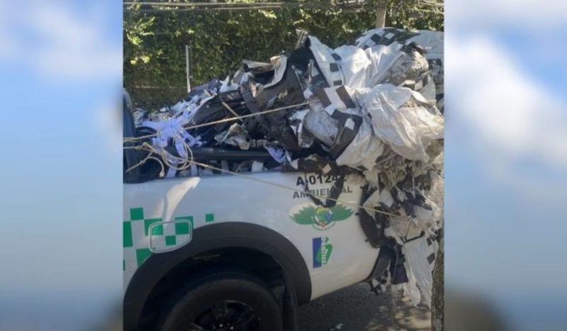 Cinco pessoas foram presas ap&oacute;s bal&atilde;o cair – Foto: PMSP/Divulga&ccedil;&atilde;o/ND