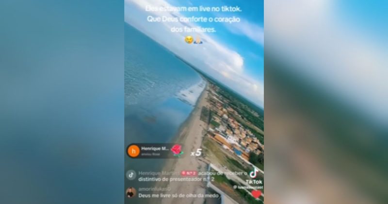 Acidente aéreo fatal, frame da live