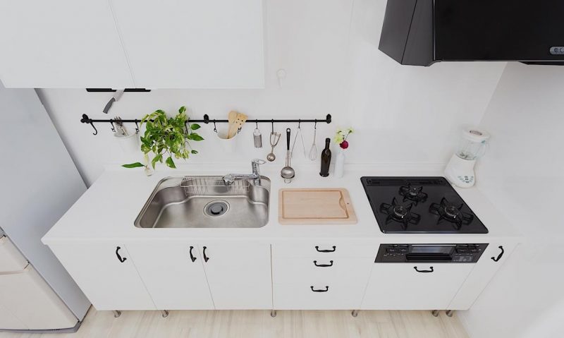 fogão a gás Cozinha com fogão a gás