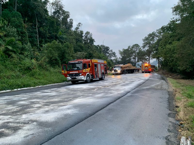 Motorista morreu em acidente na BR-470 – Foto: Divulga&ccedil;&atilde;o/CBMSC/ND