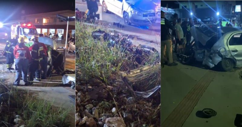 Batida aconteceu na rua São Paulo Carro 'apagado' causa acidentes e deixa 6 feridos em Joinville