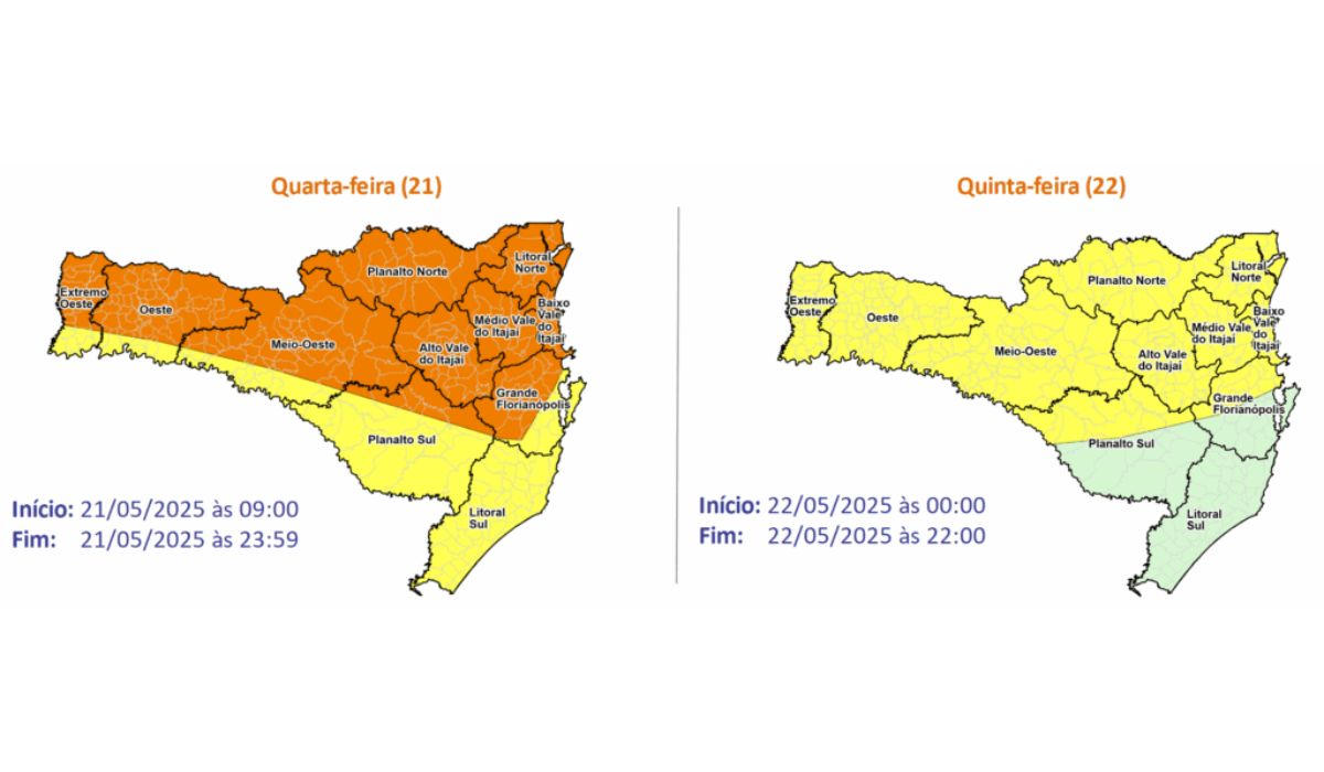 Alerta laranja Defesa Civil Mapa do alerta laranja da Defesa Civil