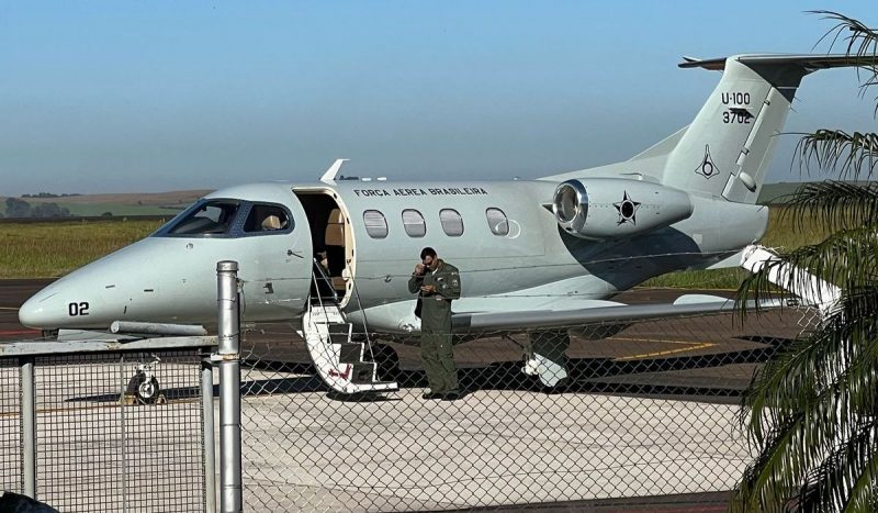 Avião da FAB usado no transporte de órgãos em SC
