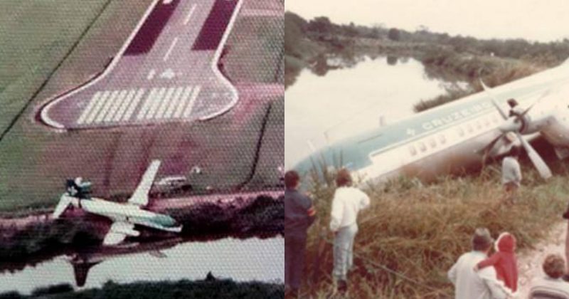 Acidente aéreo que deixou avião parcialmente submerso em Joinville (SC)