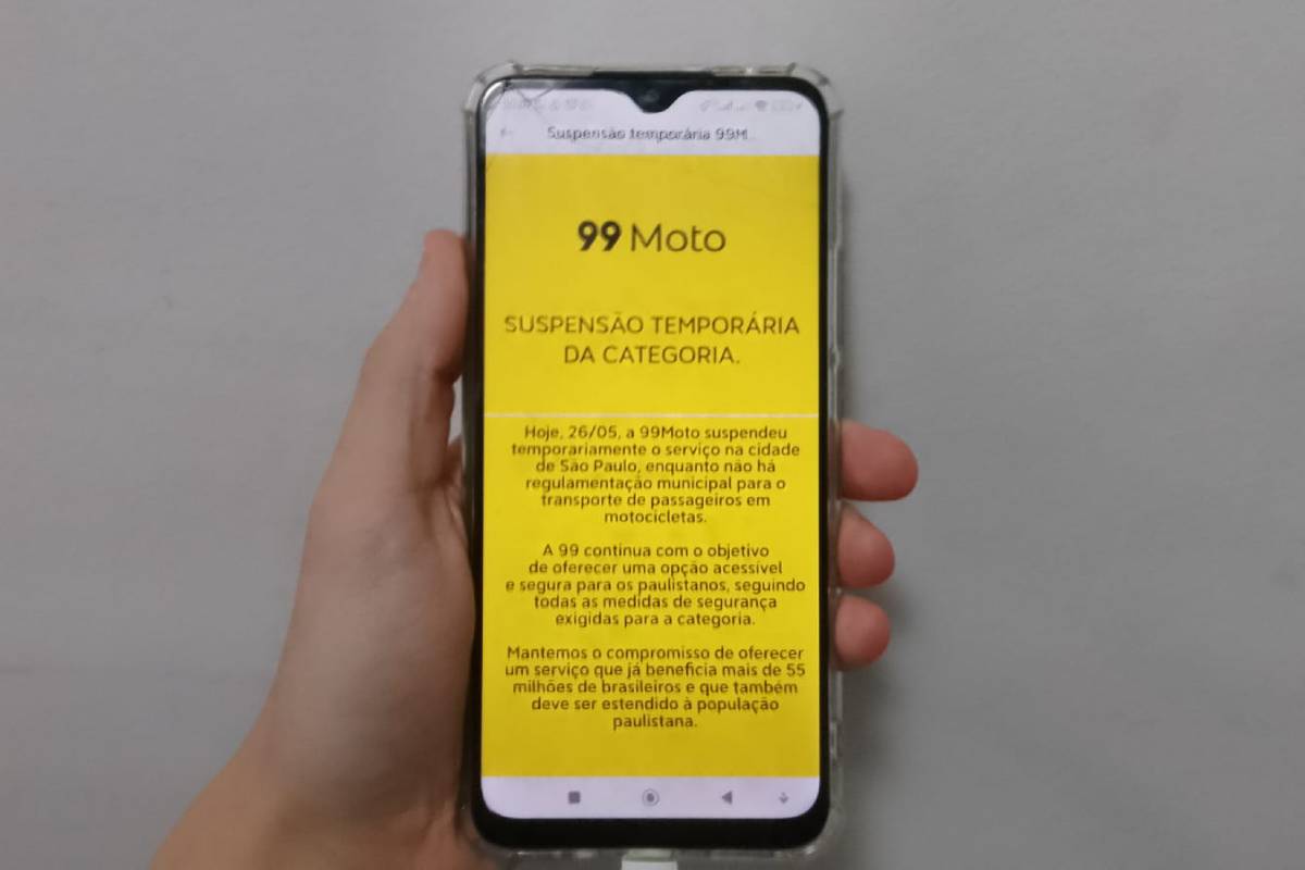 99 suspendeu o servi&ccedil;o em S&atilde;o Paulo ap&oacute;s determina&ccedil;&atilde;o da Justi&ccedil;a – Foto: Adriano Assis/ND