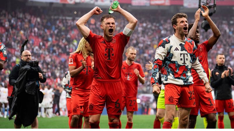 Bayern de Munique Jogadores do Bayern de Munique comemorando o título da Bundesliga