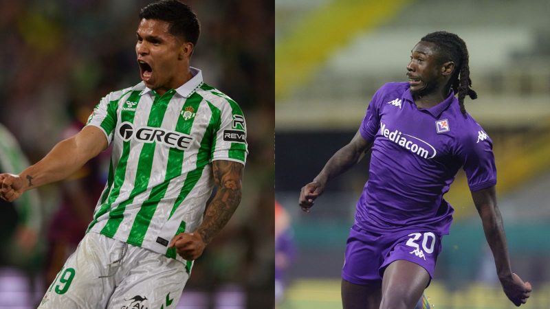 Betis x Fiorentina pela Conference League Montagem de jogadores do Betis x Fiorentina para duelo pela Conference League