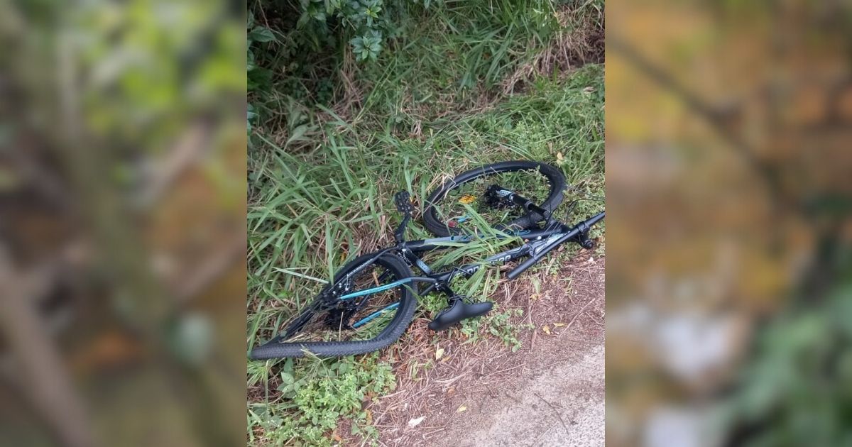 Ciclista foi hospitalizado após acidente na SC-108, em Cocal do Sul