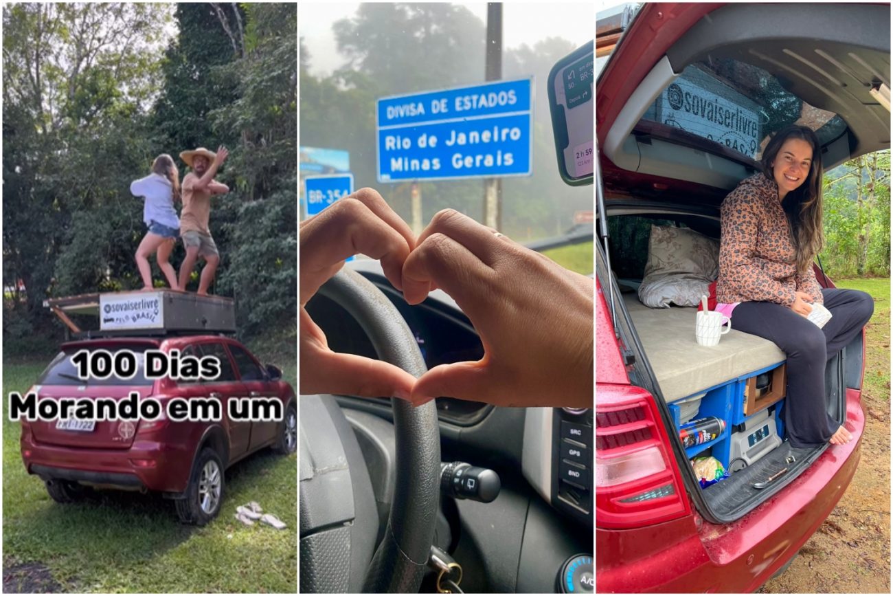 casal mostrando rotina em casa sobre rodas