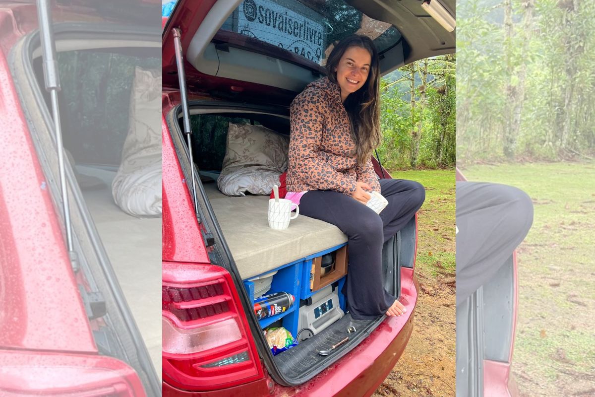 Casa sobre rodas: Adri e Gus mostram a rotina viajando. – Foto: Arquivo Pessoal/ND