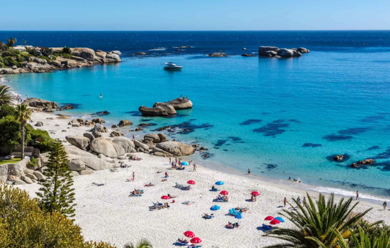 Praia Praia na Cidade do Cabo