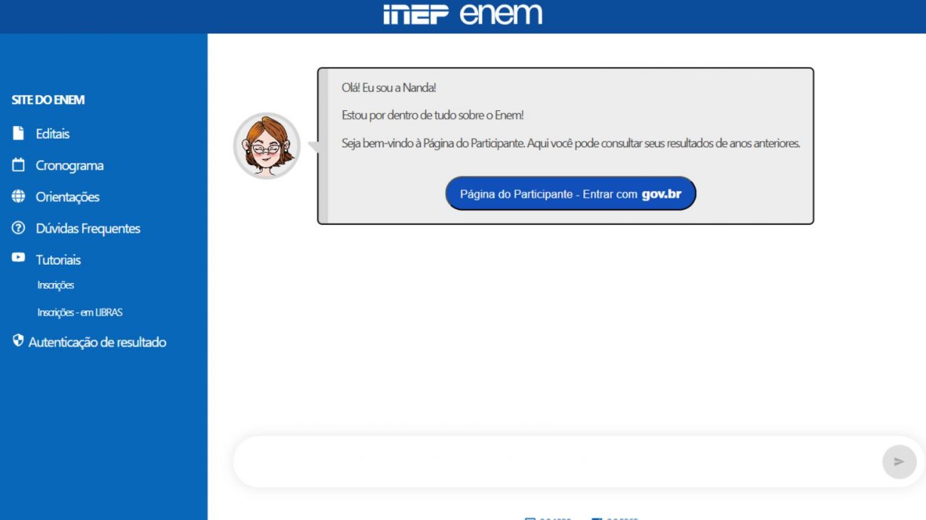 A Página do Participante