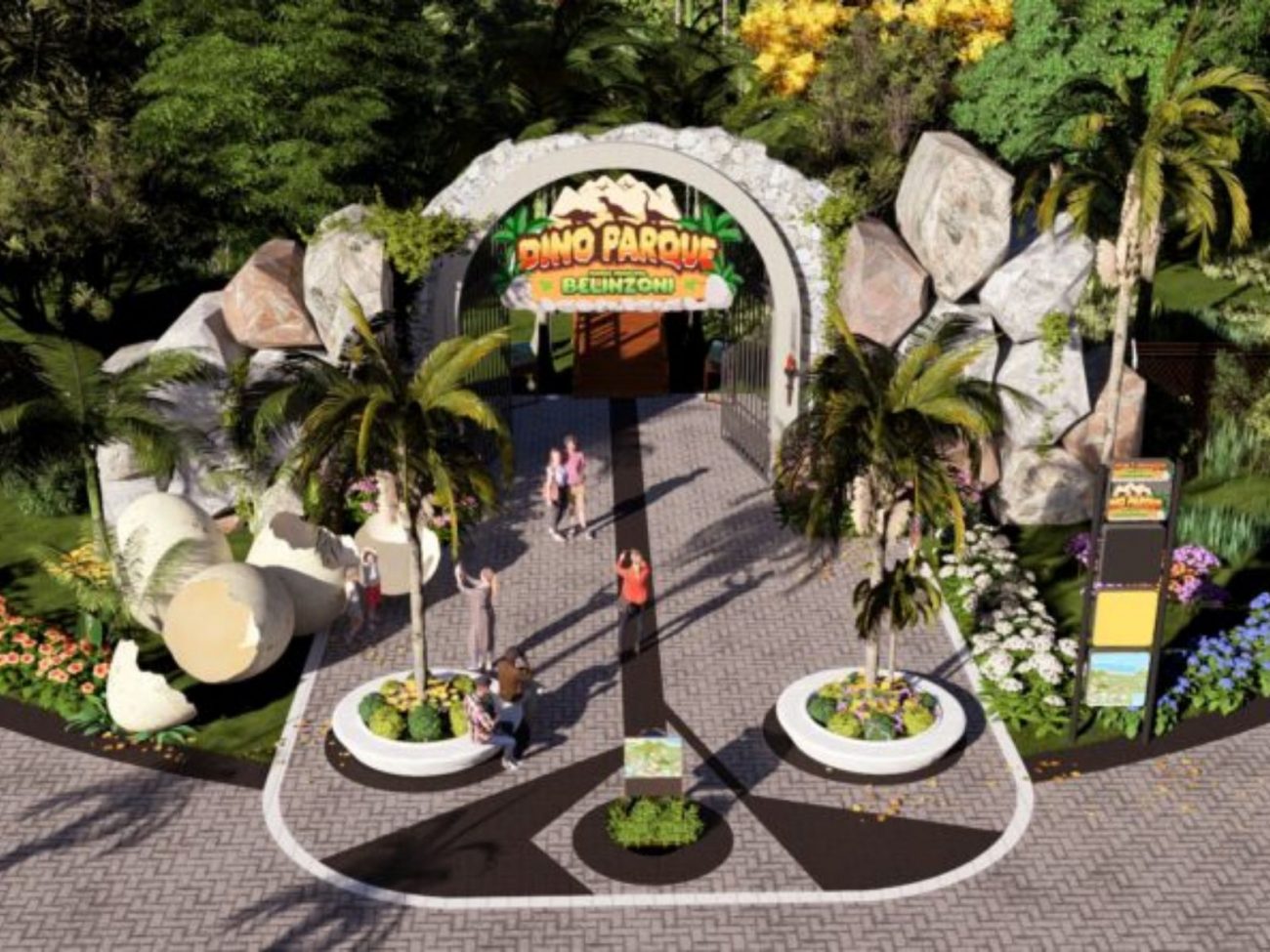 Vídeo mostra como será o novo parque de dinossauros do Sul de Santa Catarina