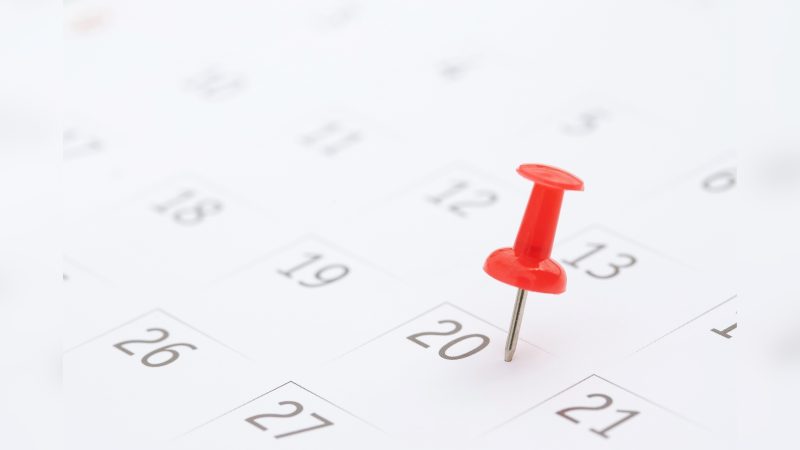 Calendário marcando data Calendário marcando data