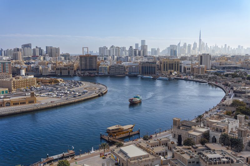 Dubai Creek, o canal de Dubai, onde a cidade se desenvolveu nos últimos dois séculos