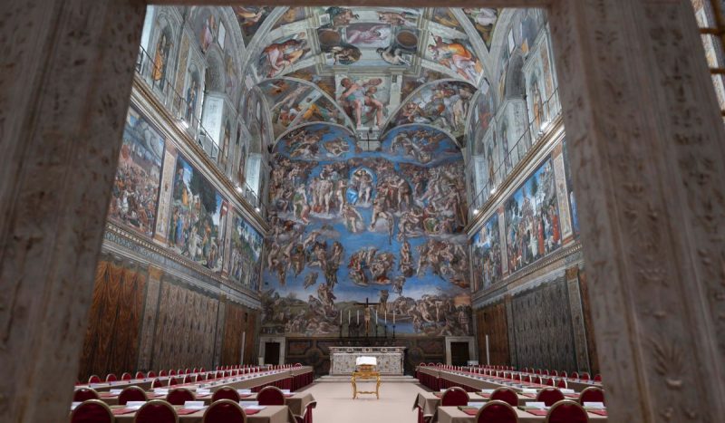 Capela Sistina pronta para o conclave Capela Sistina já está pronta para o conclave
