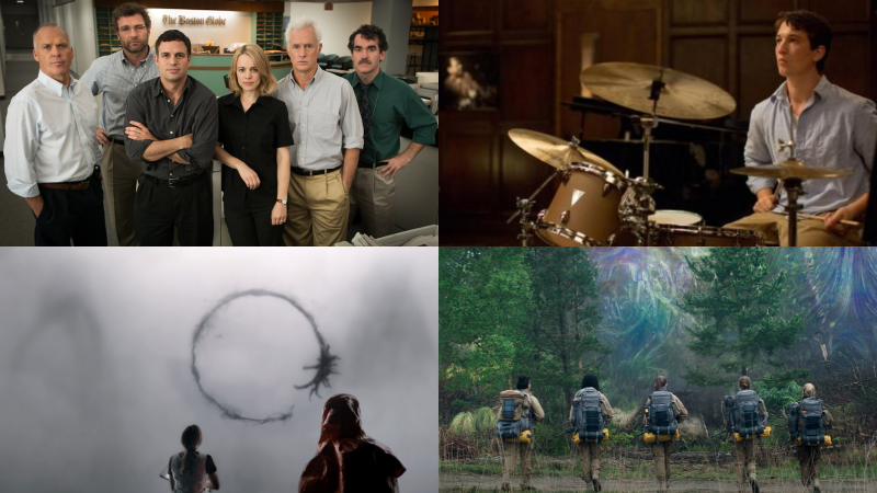 Filmes Filmes como Spotlight: Segredos Revelados; Whiplash: Em Busca da Perfeição; A Chegada; e Aniquilação vão tirar seu fôlego quando terminarem
