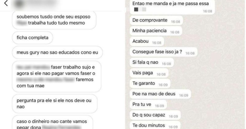 Família é extorquida em Criciúma; imagem mostra print de ameaças Família é extorquida em Criciúma; imagem mostra print de ameaças