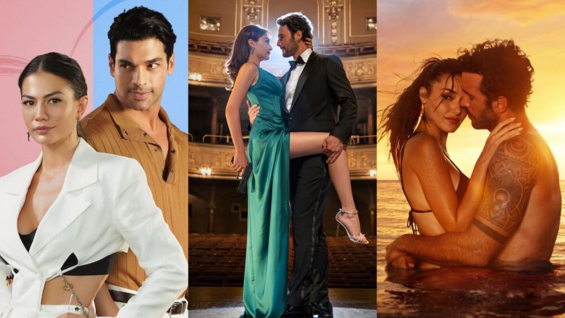 Filmes de romance turcos se tornaram hits Imagem mostra vários filmes de romance turcos disponíveis na Netfilx. Em todas as imagens aparecem casais héteros, de pele clara, com cabelos escuros e abraçados.