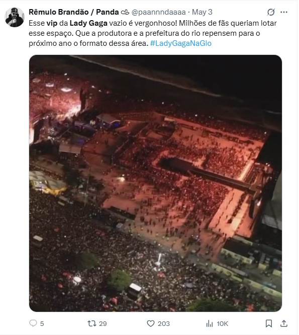 Fim da área VIP Fim da área VIP
