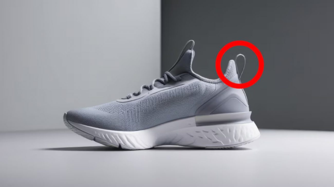 Fita no calcanhar dos tênis