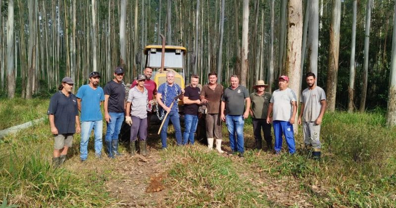 Preparativos para a maior fogueira do Sul do Brasil Celebração de padroeiro em SC terá maior fogueira do Sul do Brasil