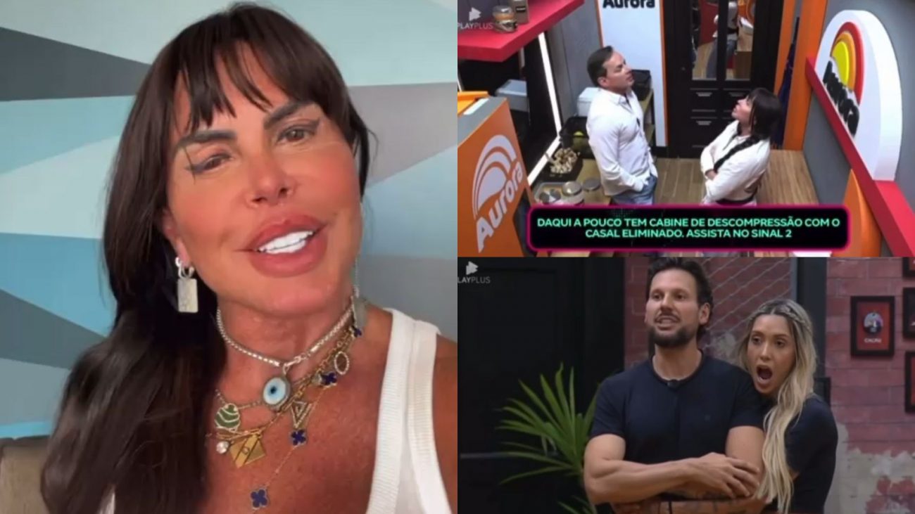 Gretchen e Esdras Desistem do Power Couple Brasil Imagem mostra uma foto de Gretchen nos stories, seguida de uma foto dela com Esdras dentro do Power Couple Brasil 7 e de outro casal, também do reality, reagindo a saída de Gretchen e Esdras.