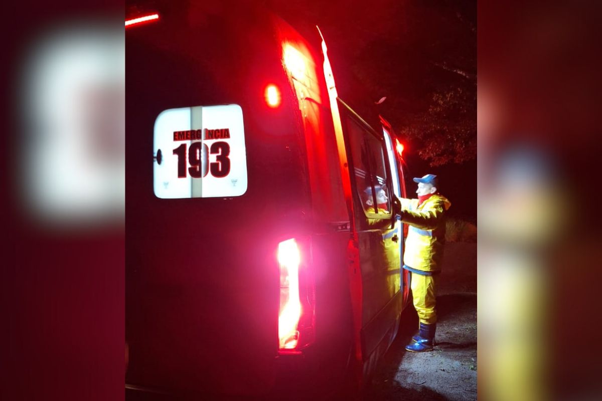 Um idoso foi encontrado com hipotermia em uma das noites mais frias do ano em Bom Jesus do Oeste – Foto: Divulga&ccedil;&atilde;o/Corpo de Bombeiros/ND