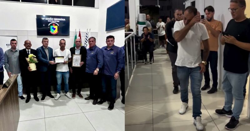 Motorista de micro-ônibus é homenageado por salvar 9 pessoas durante tragédia na BR-280 em SC
