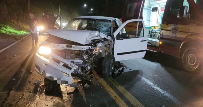 Grave acidente na SC-390 Foto do grave acidente na SC-390 que matou jovem de 25 anos