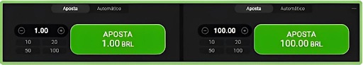 Interface do jogo Aviator da seção de apostas