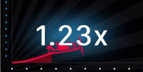 Interface do jogo de crash Aviator que mostra o multiplicador progressivo