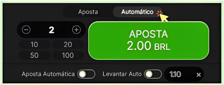 Interface do jogo Aviator para apostas automáticas
